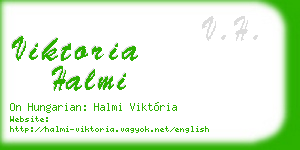 viktoria halmi business card